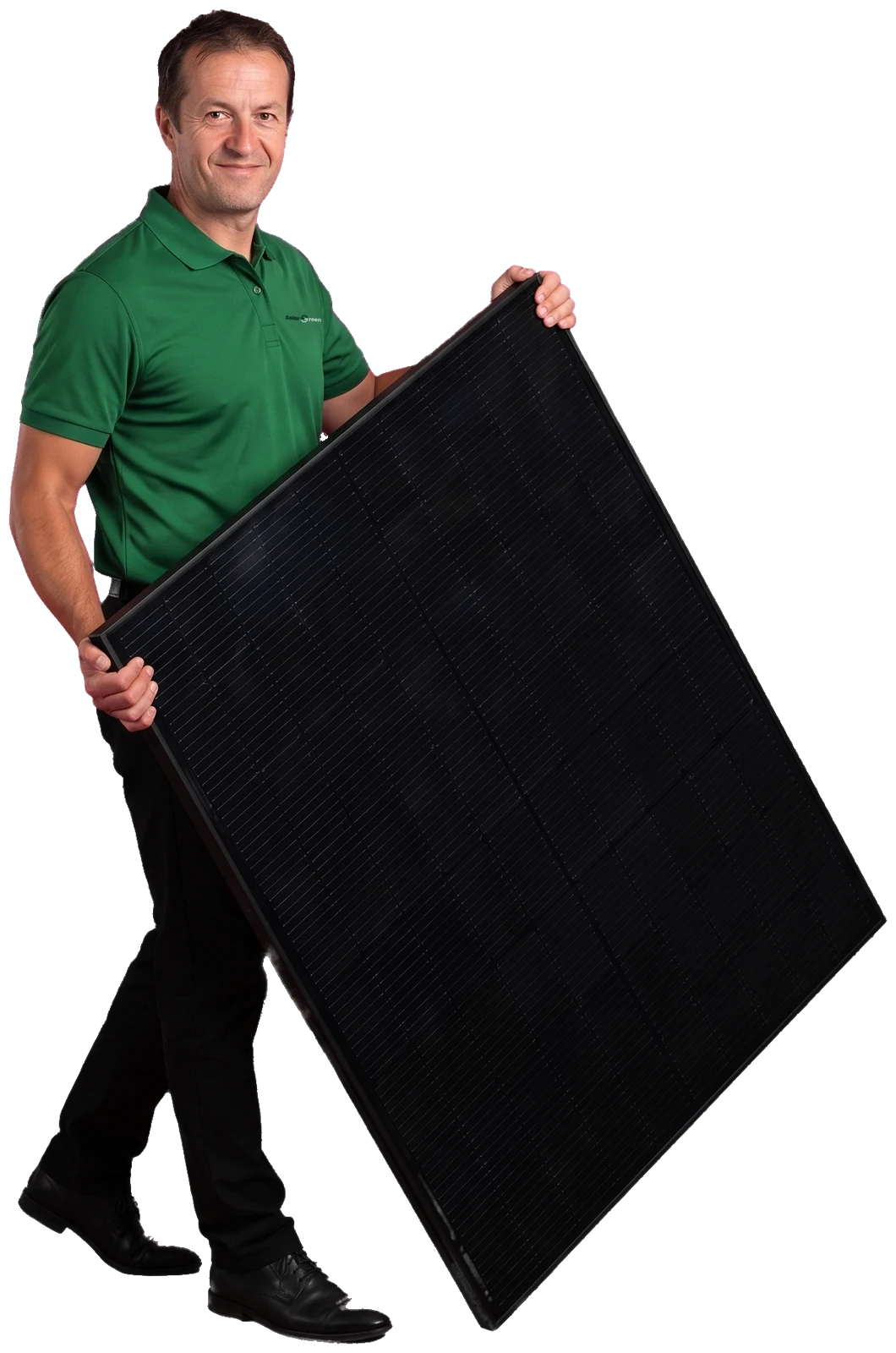 Monteur van Solar Green met een zonnepaneel
