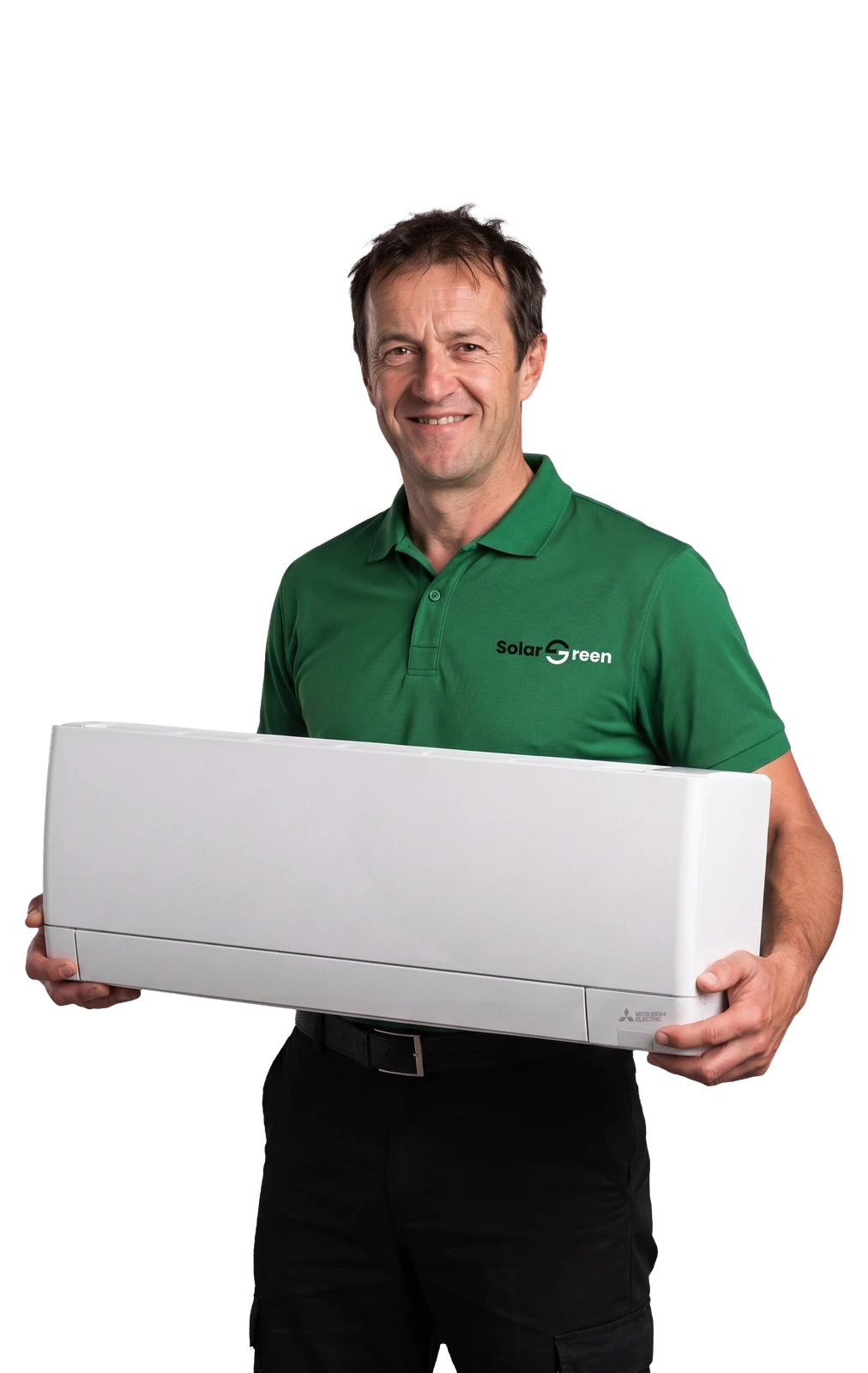 Monteur met een Mitsubishi Electric MSZ-AY wandunit